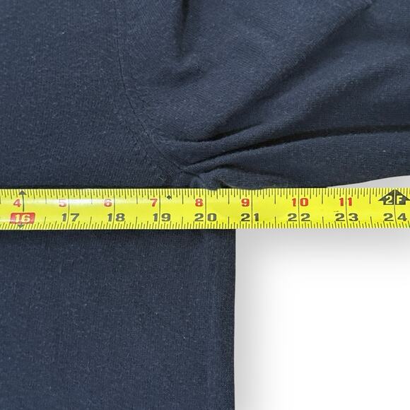 Banana Republic Mens L Luxe Sweater Collection Navy Blue Crewneck Cotton Blend - Picture 6 of 7